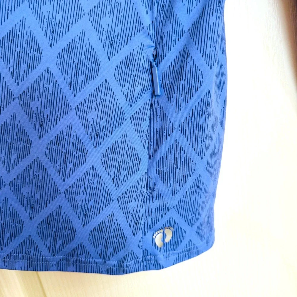Hang Ten Women's XXL Blue Geometric Diamond Long Sleeve‎ Sun Shirt Beach Swim